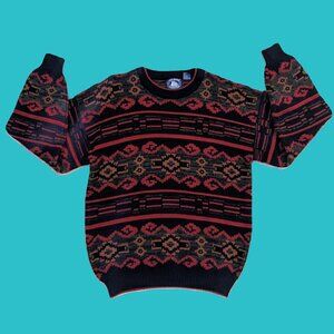 Atlantic Trader's Vintage  Men's Southwestern Sweater Size L Preowned